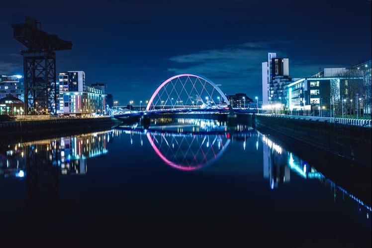 Glasgow at night